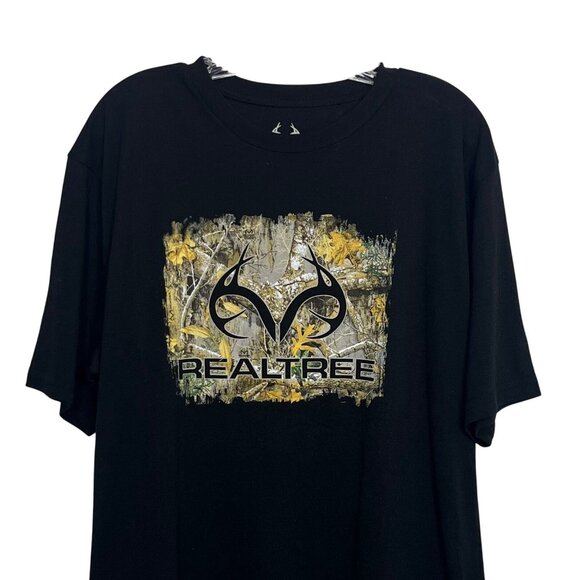 Realtree Camo Logo Graphic Tshirt Mens Large Black New Outdoors - Picture 3 of 9